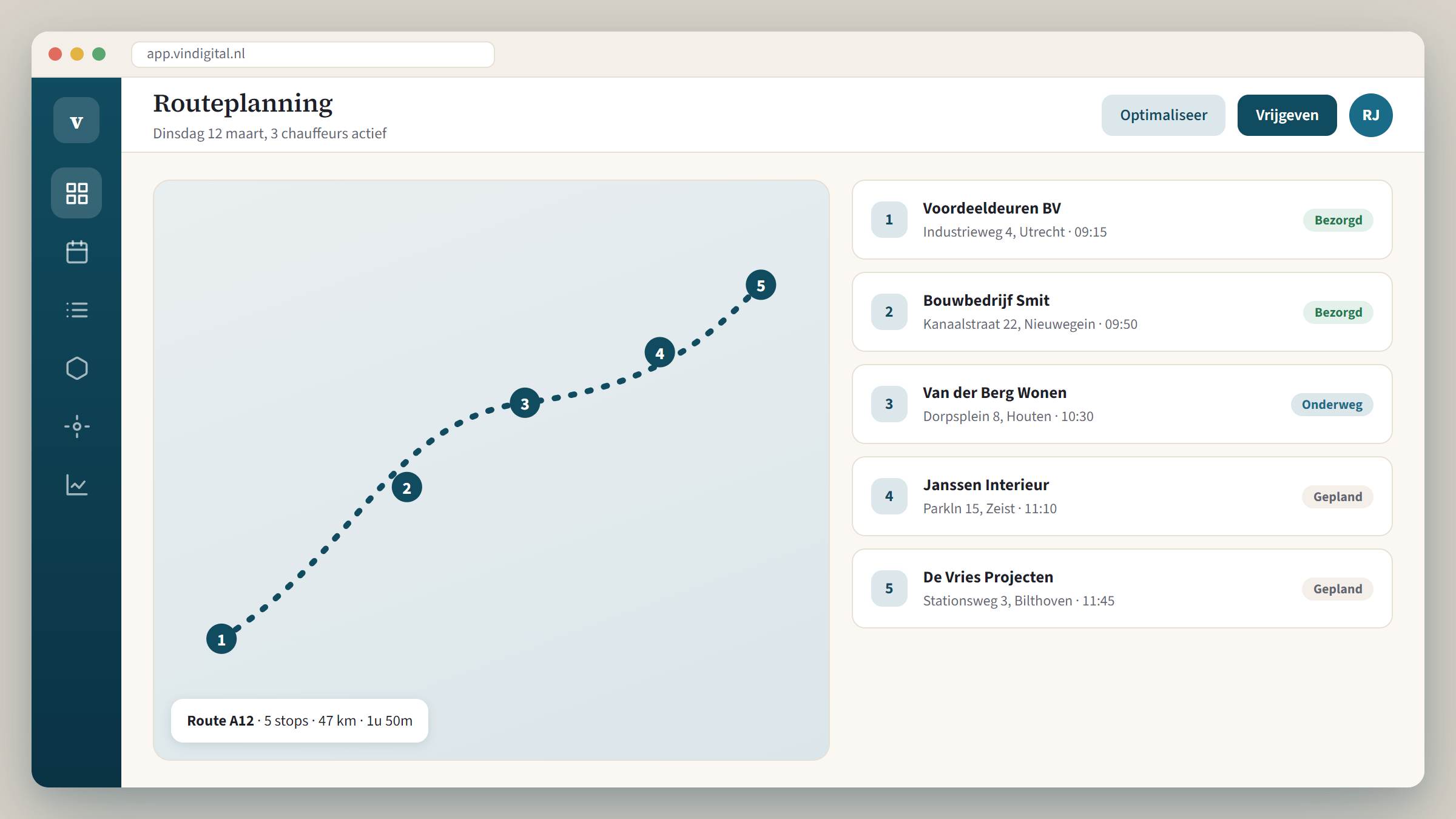 Logistieke hub en transportplanning